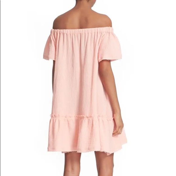 Rebecca Taylor Off the Shoulder Cotton Swing Dress - Picture 2 of 6